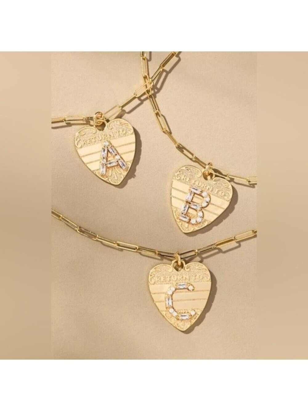 NWT Letter B - Anthropologie Monogram Heart Charm Necklace (NWT US$ 52)